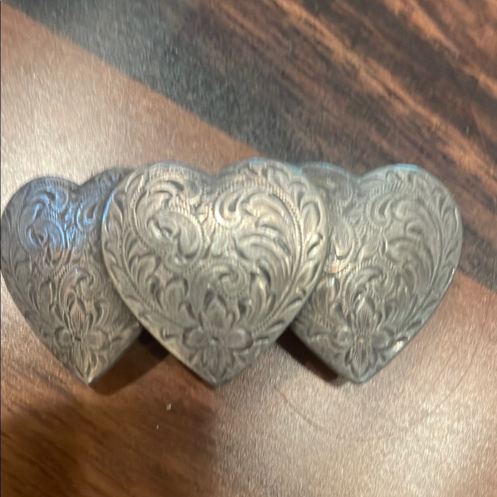 Silver Heart-Shaped hair barrette